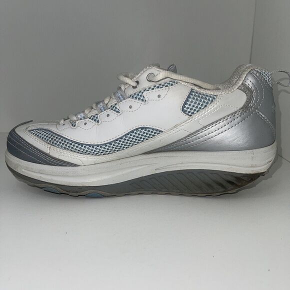 Sketchers Shape Ups Womens Walking Toning Shoe SN11803 White Blue Silver Sz 9.5 - Picture 6 of 10